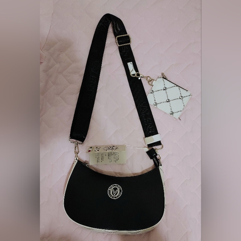 Valentino Orlandi Black and White Shoulder Bag